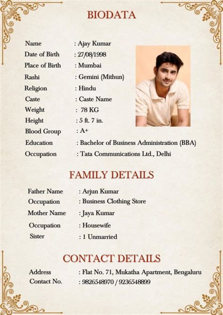 Details Of His New Marriage