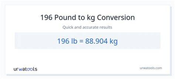 WinkDash | 196 lbs to kg